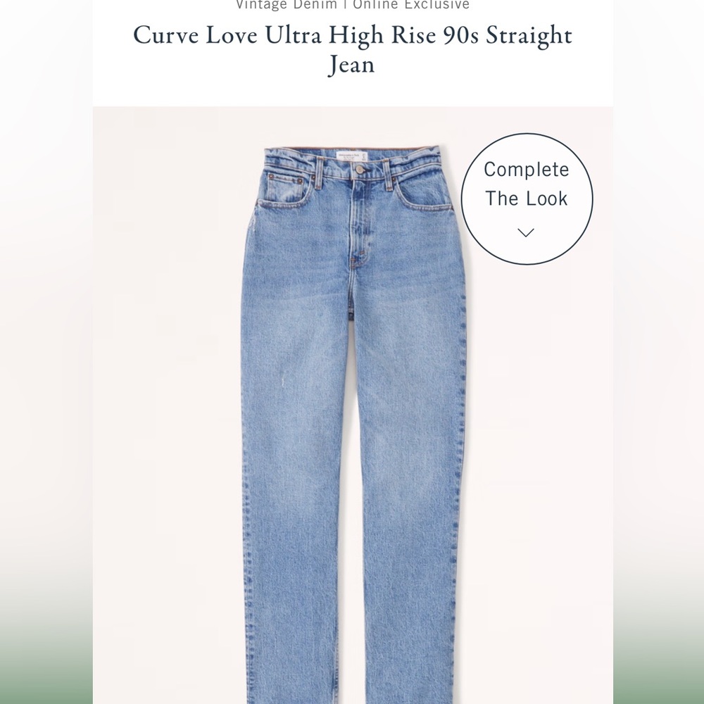 Curve Love Ultra High Rise 90s Straight Jeans Light Wash 25